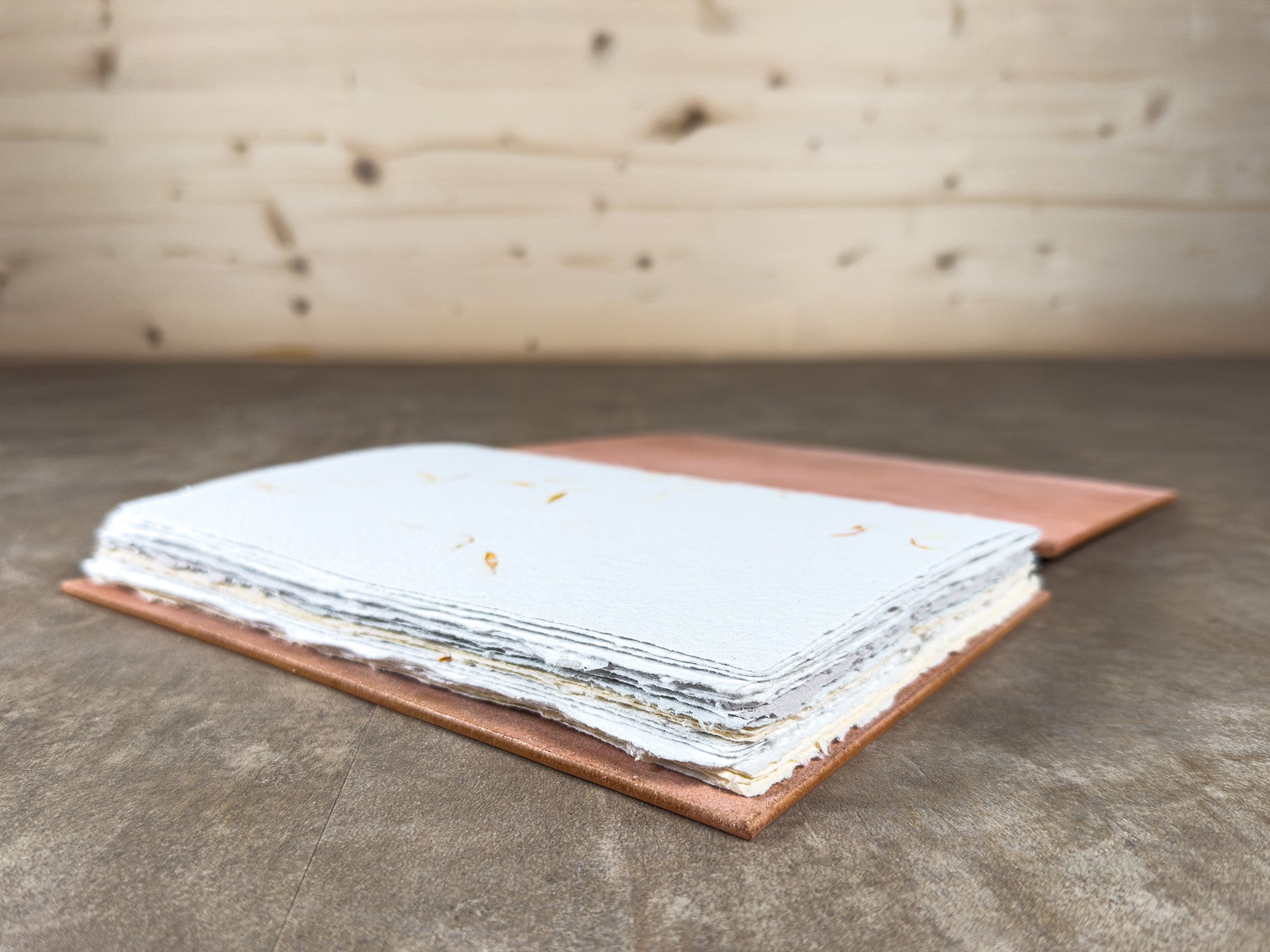 Il Dialogo del Papavero | Diario A5 con Carta Fatta a Mano | Soffio Artigiano