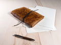 Il Solco dell'Anima | Sketchbook Ricaricabile A5 in Cuoio Inciso a Mano | Soffio Artigiano