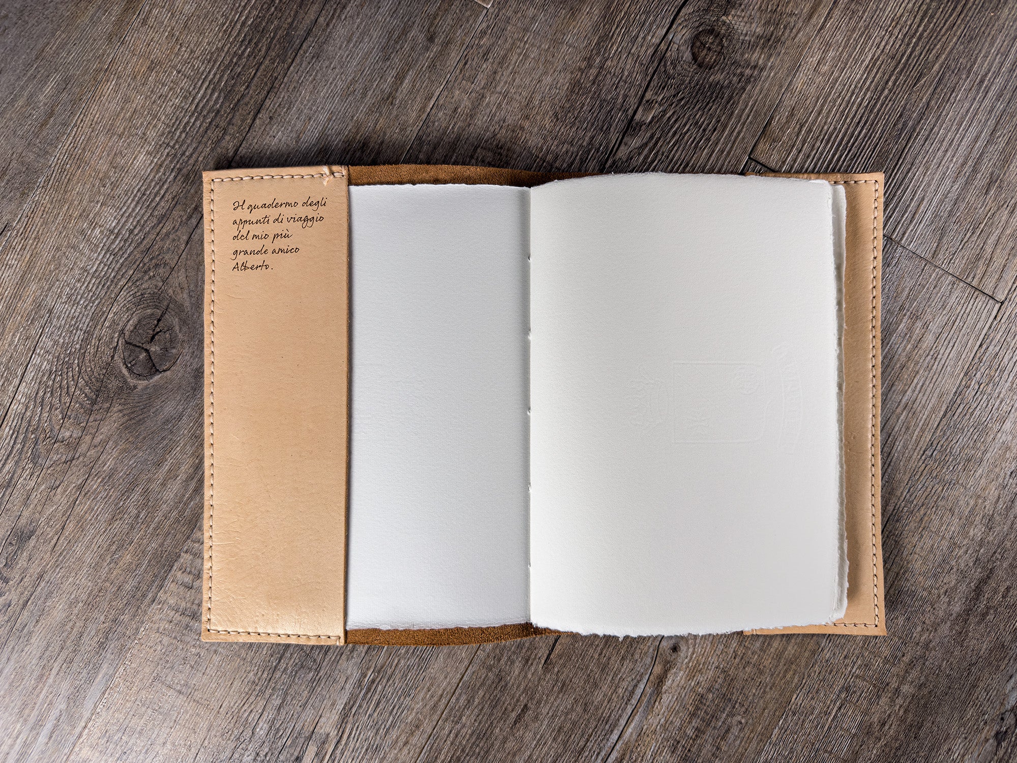 La Tua Dedica | Taccuino A5 Ricaricabile Personalizzato in Cuoio | Soffio Artigiano